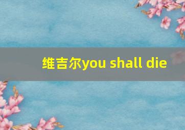 维吉尔you shall die